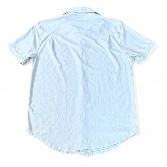 VRST Limitless Button Up Short Sleeve Shirt Performance Golf Prep Lt Blue Mens S - Picture 7 of 8